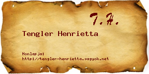 Tengler Henrietta névjegykártya