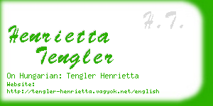 henrietta tengler business card